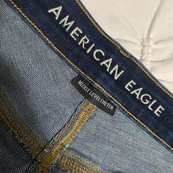 American Eagle Blue Denim Jegging Sz 4 - Picture 4 of 5